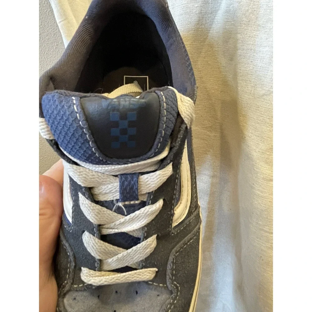VANS Caldrone Sneakers Blue Suede Mesh Skater Shoe Youth‎ Size 5